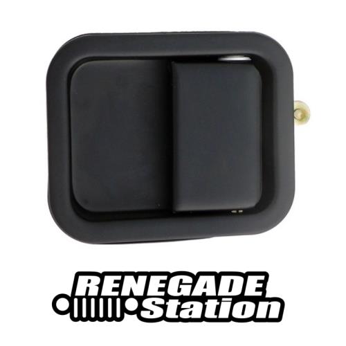Jeep Wrangler YJ Premium Türgriff Türgriffmulde Griff außen Tür rechts schwarz lackierbar für Vollstahltüren 87-95