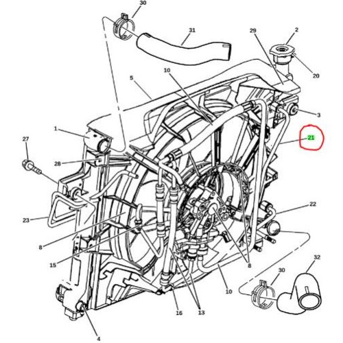 Jeep Grand Cherokee WJ WG 4,7 ltr. Leitung Ölkühler LHD Mopar Bj. 04