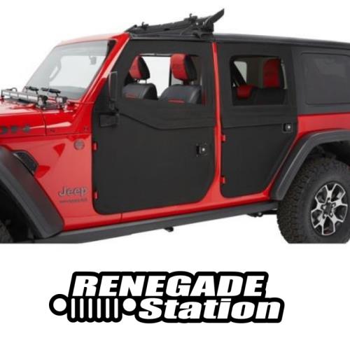 Jeep Wrangler JL Set teilbare Türen hinten Black Twill Textil 3-lagig Bestop 18-