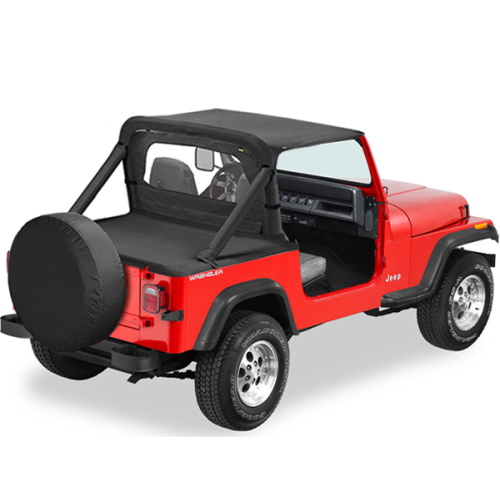 Jeep Wrangler YJ Duster Heckabdeckung Black Denim Softtop Bestop 87-91