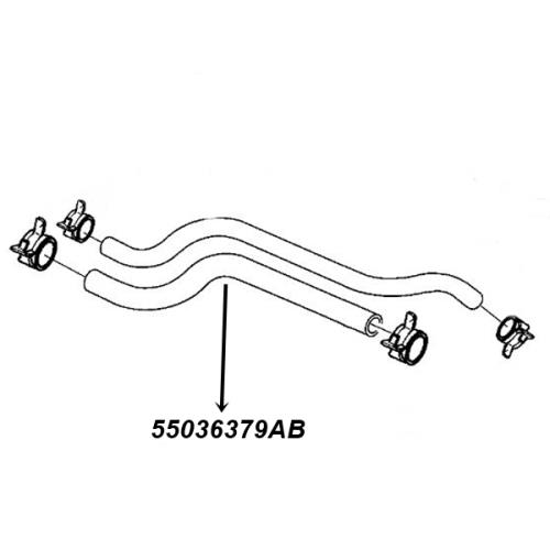 Jeep Wrangler TJ 2,5 ltr. Heizungsschlauch HVAC Schlauch Heizungskühler Eingang Zulauf Gates Bj. 2001