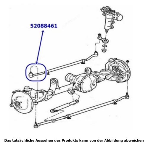 Jeep Grand Cherokee WJ WG Schubstangenkopf Spurstangenkopf am Achsschenkel rechts oben LHD 99-04