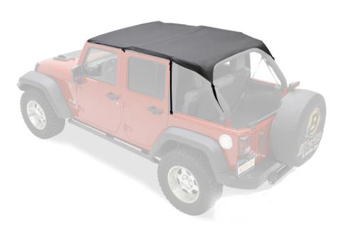 Jeep Wrangler JK 4türer Header Bikini Top Safari Style Black Diamond Bestop 07-09