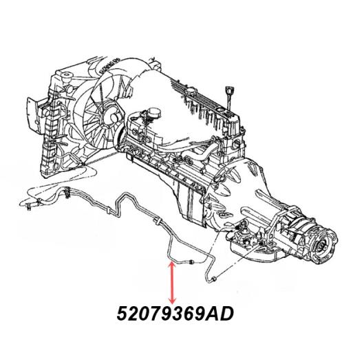 Jeep Grand Cherokee WJ WG 4,0 ltr. Leitung Zulauf Getriebeöl