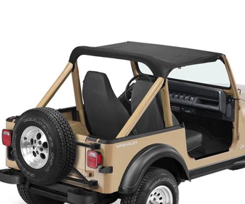 Jeep Wrangler YJ Bikini Top Strapless Style Black Denim Bestop 87-91