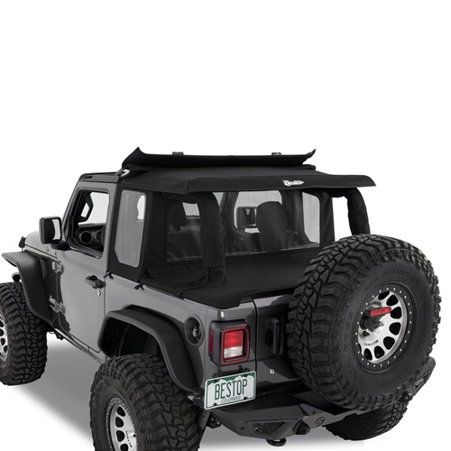 Jeep Wrangler JL 2türer Halftop Conversion Kit Verdeck Trektop Black Diamond Bestop 18-