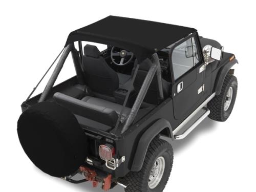 Jeep CJ CJ7 CJ8 Bikini Top Traditional Style Black Crush Bestop 76-86