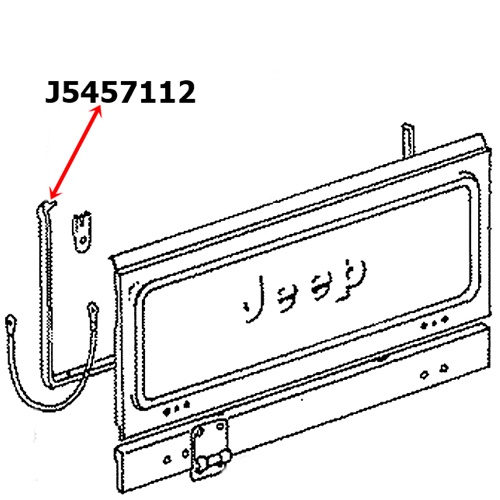 Jeep CJ Dichtung Heckklappe Hecktür Heckklappendichtung unten Bj. 76-86