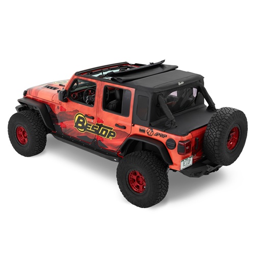 Jeep Wrangler JL 4türer Halftop Conversion Kit Verdeck Trektop Black Twill Bestop 18-
