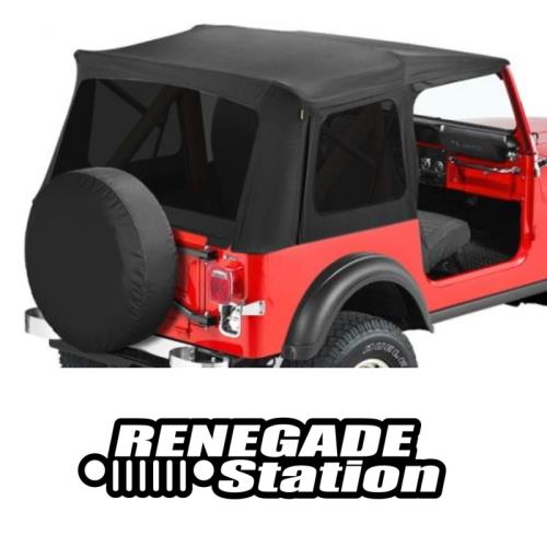 Jeep Wrangler YJ Supertop Verdeck Softtop Bestop Black Denim mit getönten Scheiben 87-95