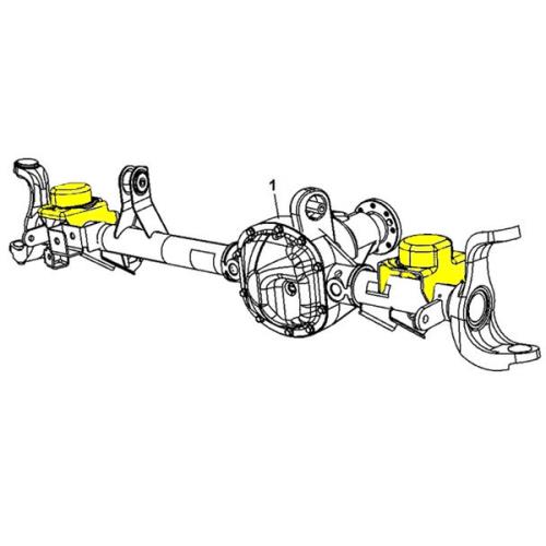 Jeep Wrangler JK Rubicon Carbonstahl Federteller Set vorne unten Dana 44 Vorderachse Bj. 07-18