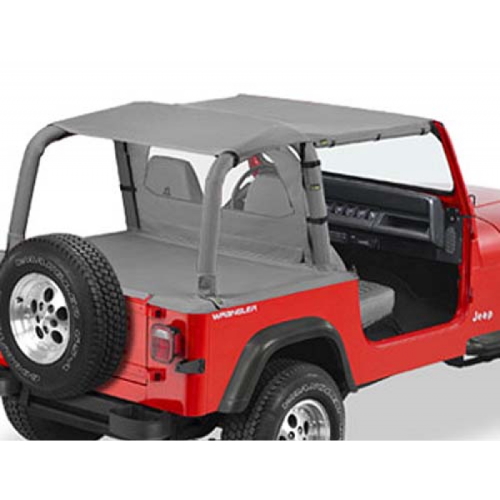 Jeep Wrangler YJ Safari Bikini Top strapless Style Charcoal Denim Bestop 92-95