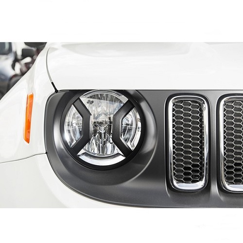 Jeep Renegade BU Scheinwerfer Gitter Lampenschutzgitter schwarz strukturiert 15-19