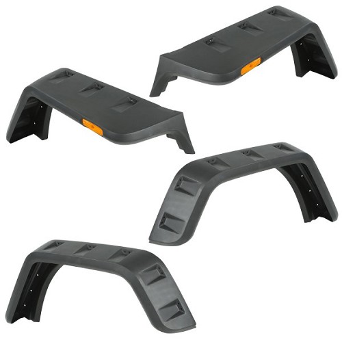 Jeep Wrangler JK Set Hurricane EU Kotflügelverbreiterungen glatt Rugged Ridge 07-18