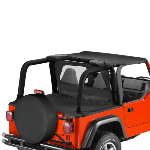 Jeep Wrangler TJ Duster Deck Cover Abdeckung Laderaum Black Diamond Bestop 03-06