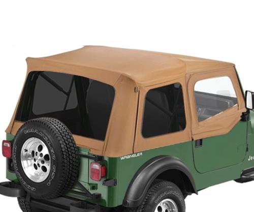 Jeep Wrangler YJ Supertop Verdeck Softtop mit getönten Scheiben inkl. Aufsteckfenster Spice Denim 80-95