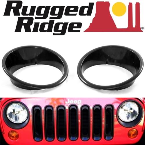 Jeep Wrangler JK Satz Scheinwerferblenden Scheinwerfer Rahmen schwarz 07-18