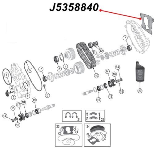 Jeep SJ & J Serie Dichtung Gehäusedichtung Quadratrac Quadra-Trac Verteilergetriebe zum Getriebe 73-79