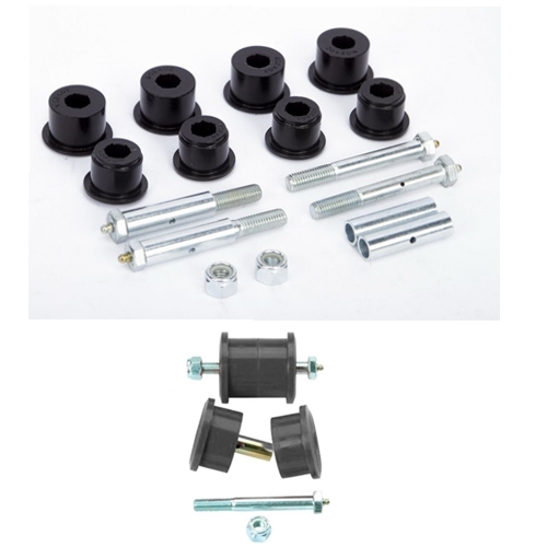 Jeep Cherokee XJ Polyurethan Blattfederbuchsen Federbuchsen Schäkelbuchsen Set abschmierbar Blattfedern hinten schwarz Daystar 84-01