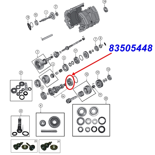 Jeep Cherokee XJ hinteres Lager der Vorgelegewelle BA10/5 Schaltgetriebe 87-89