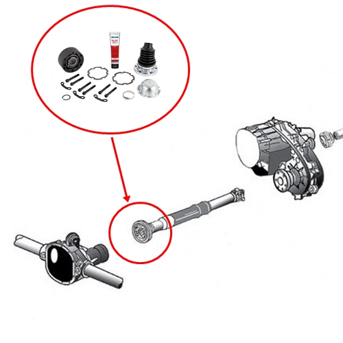 Jeep Gand Cherokee WH WK Diesel Kardanwellengelenk Rep Set Gelenk für die vordere Kardanwelle vorderes Gelenk zur Vorderachse 05-10