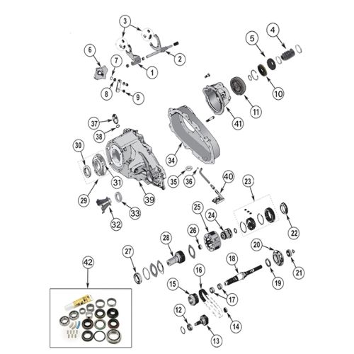 Jeep Cherokee Liberty KJ Simmerring Ausgang Verteilergetrieb
