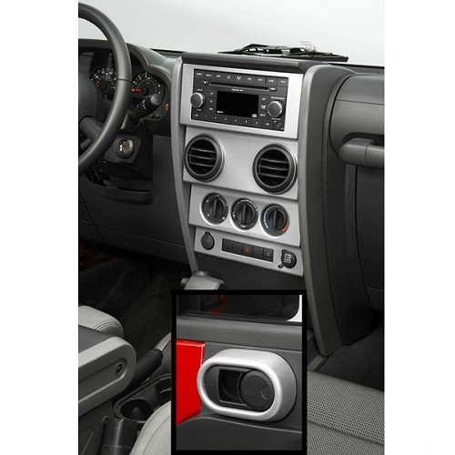 Jeep Wrangler JK Set Decor Blenden Mittelkonsole & Türgriffe