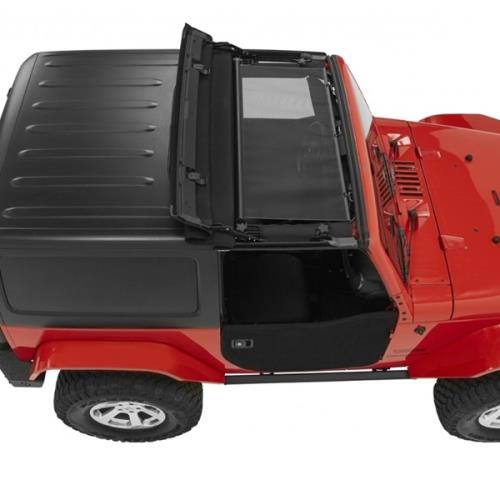 Jeep Wrangler JK auziehbarer Sonnenschutz Rollo Bikini Top für Hardtop Mesh Bestop 07-18