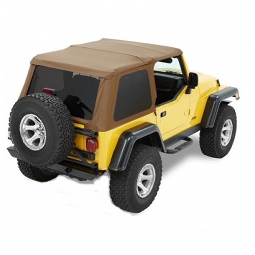 Jeep Wrangler TJ Ersatzverdeck Trektop NX Verdeck Top getönte Scheiben Braun Denim 96-06