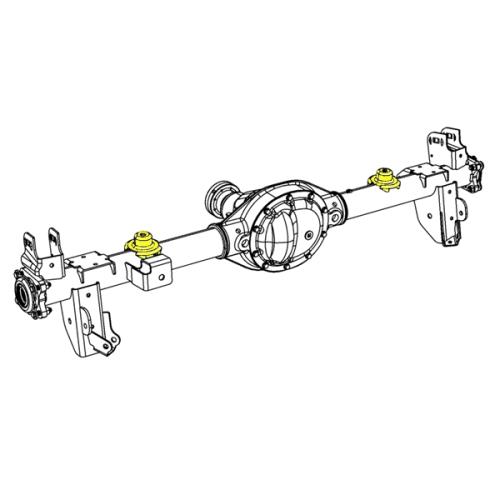Jeep Wrangler JK Carbonstahl Federteller Set hinten unten Dana 44 Hinterachse Bj. 07-18