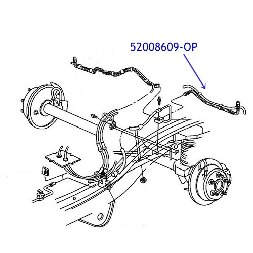 Jeep Grand Cherokee ZJ ZG Bremsleitung Dana 35 44  hinten li