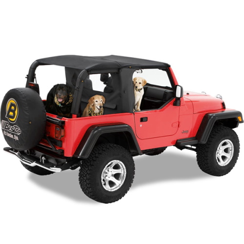 Jeep Wrangler TJ Windjammer Windschott Wrap Around Stil Black Diamond Bestop 03-06