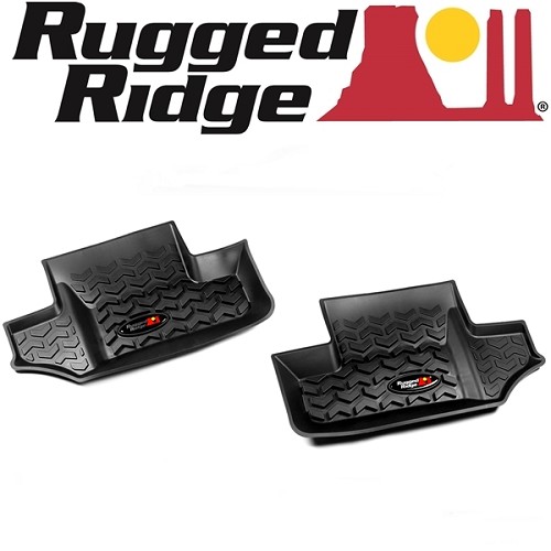 Jeep Wrangler JK Set Fußmatten Gummimatten Fußraumwannen hinten All Terrain Rugged Ridge 07-18