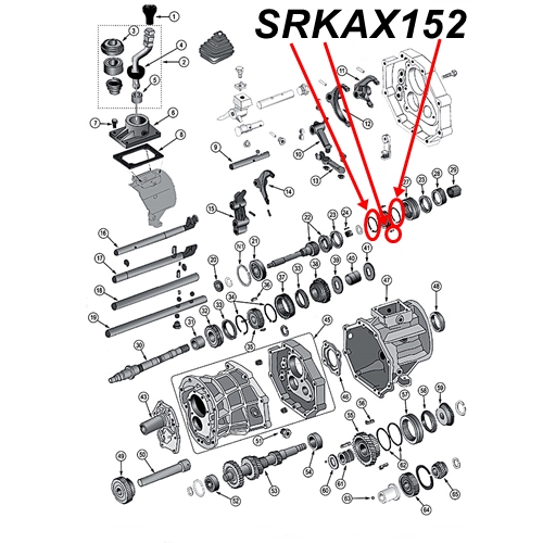 Jeep Grand Cherokee ZJ ZG Set Synchronringfeder mit Schaltstein für 3. & 4. Gang AX15 Schaltgetriebe Bj. 93