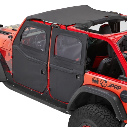 Jeep Wrangler JL Set teilbare Türen vorne Black Twill Textil 3-lagig Bestop 18-