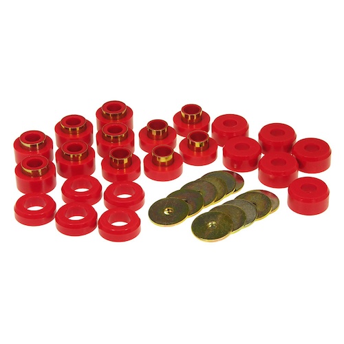 Jeep Wrangler TJ Bodyauflage Karosserieauflage Set Auflage Gummis Karosserie Standard rot Prothane 96-06