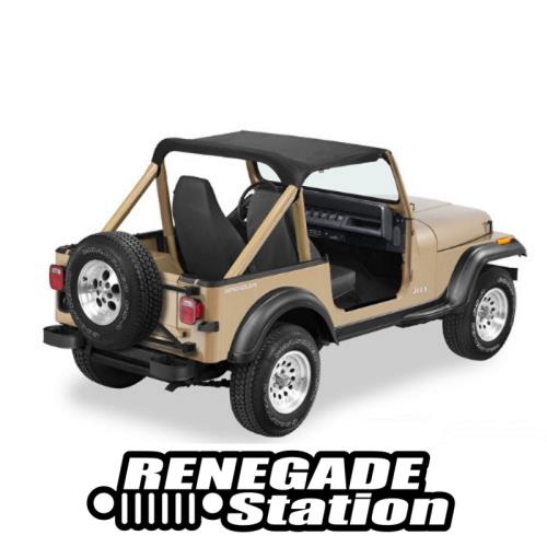 Jeep Wrangler YJ Bikini Top Strapless Style Black Crush 87-91