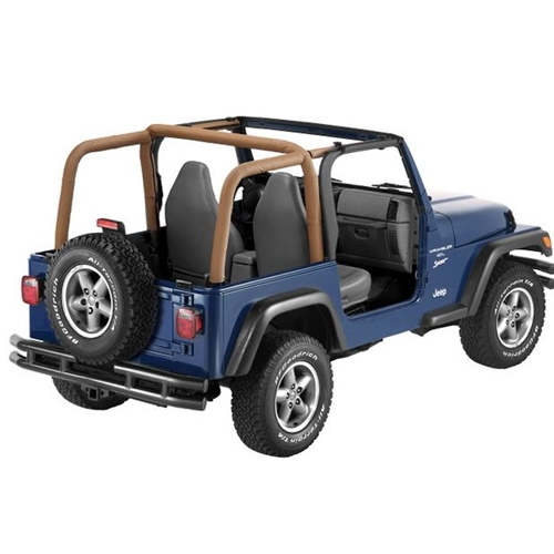 Jeep Wrangler TJ Überrollbügel Polster Bezug braun Spice Denim Bestop 96-02