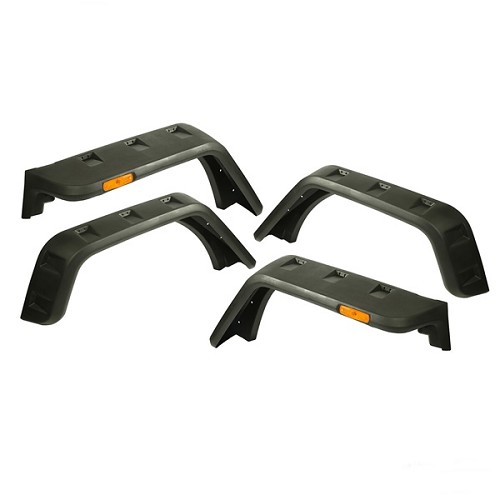 Jeep Wrangler JK Set Hurricane EU Kotflügelverbreiterungen texturiert Rugged Ridge 07-18
