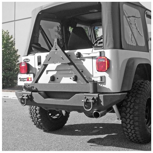 Jeep CJ XHD Modul Ersatzradhalter Reserveradhalter hinten schwarz strukturiert 76-86