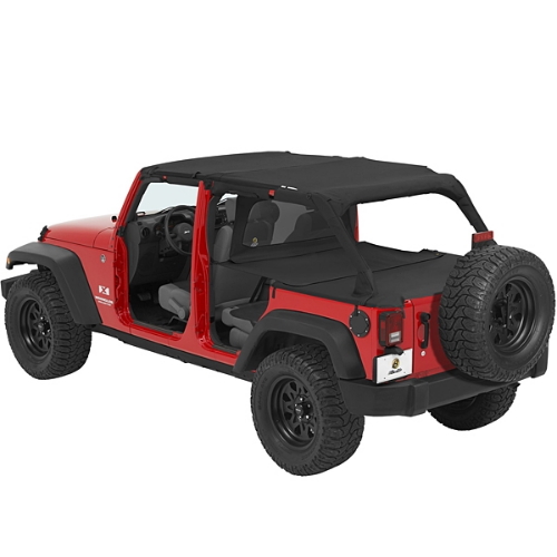 Jeep Wrangler JK 4-türer Windjammer Windschott Schwarz Diamond Bestop 07-18
