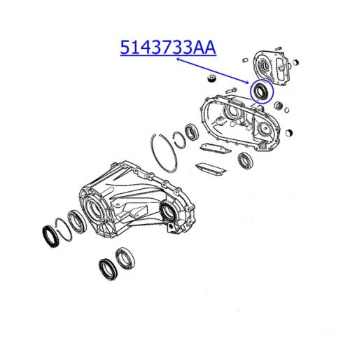 Jeep Grand Cherokee WH WK Simmerring hinten Kardan Verteilergetriebe NP147 NP247 Bj. 05-07