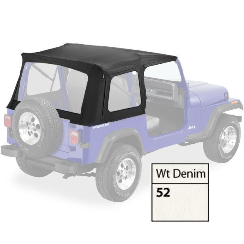 Jeep Wrangler YJ Classic Supertop Softtop Verdeck White Denim 87-95