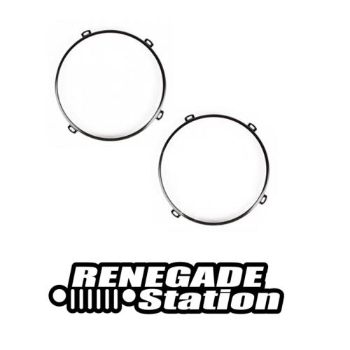 Jeep Wrangler JK Satz Scheinwerfhaltering Scheinwerferhalter Ring schwarz Scheinwerfer 07-17