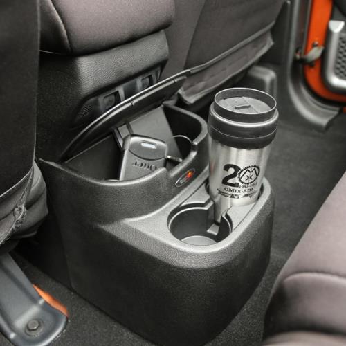 Jeep Wrangler JK 4-türer Organizer Staufach Box hinten mit Getränkehalter 11-18