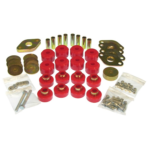 Jeep Wrangler JK 2türer Bodyauflage Karosserieauflage Set Auflage Gummis Karosserie Standard rot Prothane 07-18