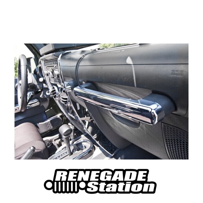 Jeep Wrangler JK Chrom Haltegriffblende Armaturenbrett Innendekor 07-10