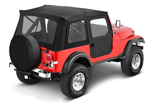 Jeep CJ CJ7 Supertop Softtop Verdeck inkl. teilbarer Türen Black Denim Bestop 80-86