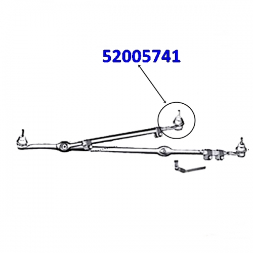 Jeep Wrangler YJ Schubstangenkopf Spurstangenkopf links oben am Pitmanarm LHD 91-95