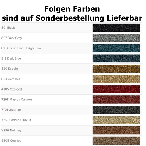 Jeep CJ CJ7 Cutpile Orginal Style Premium Teppich Komplett Set Fußraum & Kofferraum schwarz 76-86